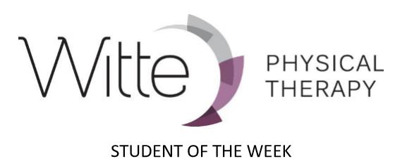 WittePhysical Therapy Studentofweek
