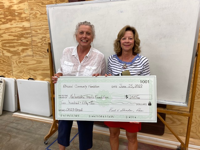 Nebraska Trails 250 Grant June 2023 Marie Gregoire Nebraska Trails Foundation Barbara Minch Elmwood Community Foundation