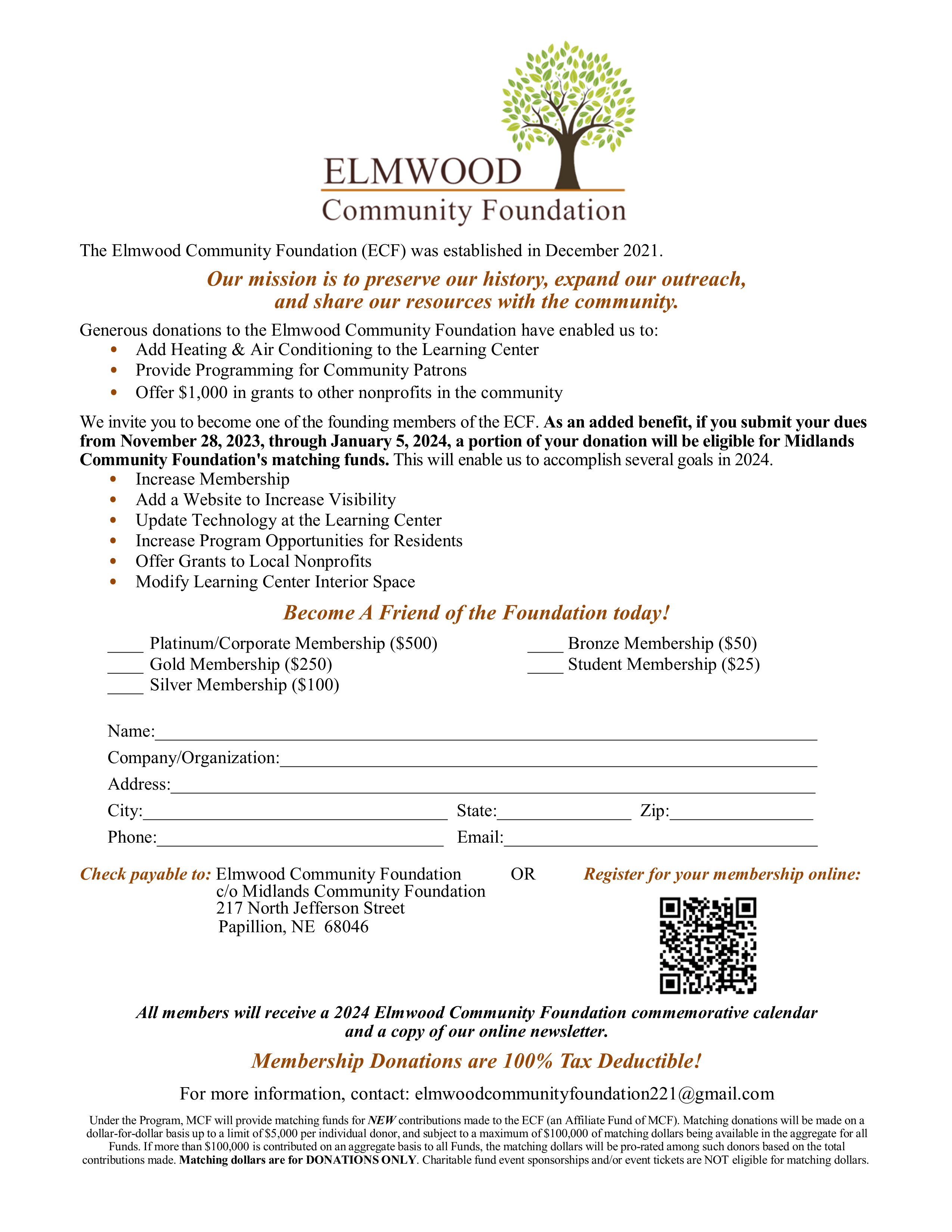 ECF Match Membership flyer vertical 2023