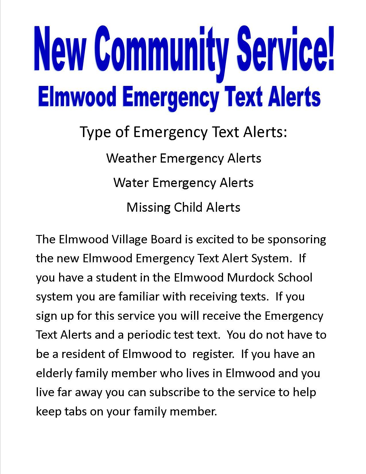Emergency Text Alerts