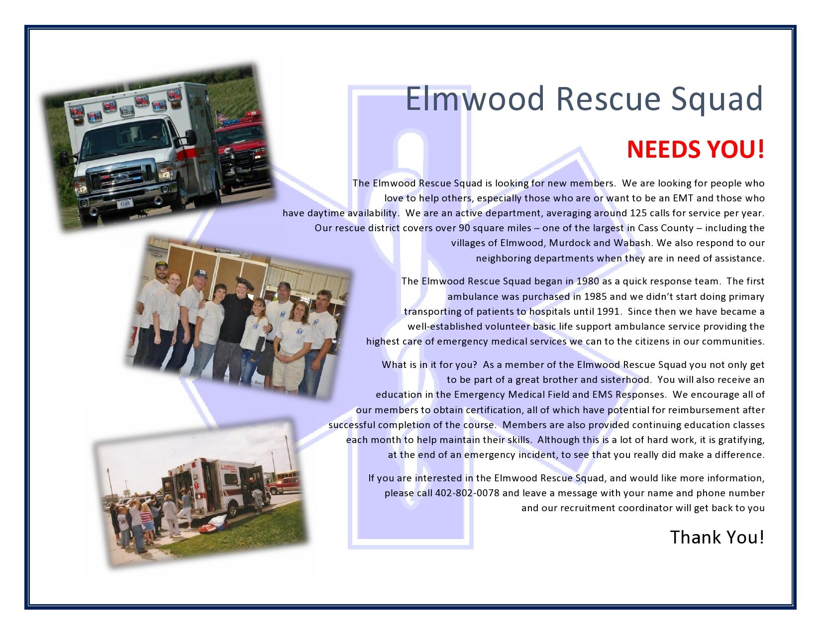 Elmwood Rescue Recruitment