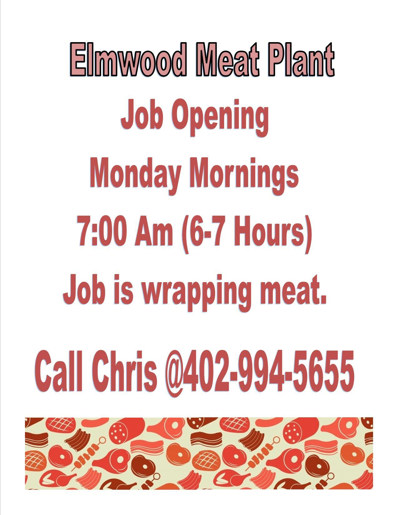 Meat Plant job
