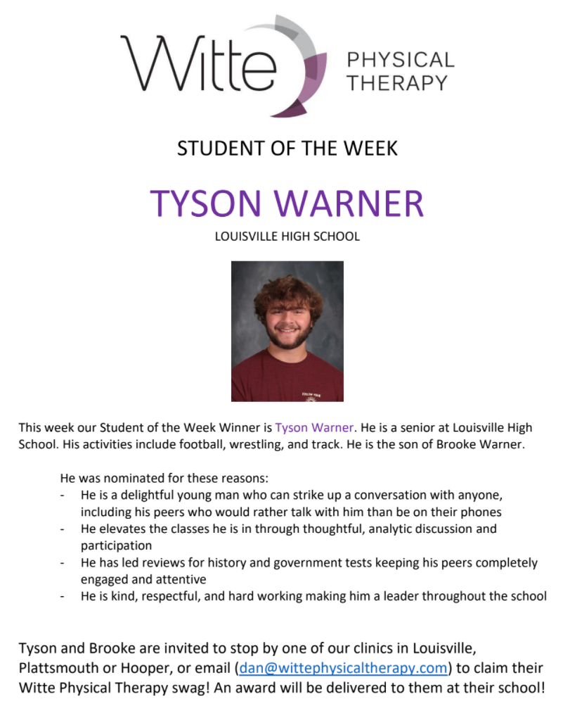 Student of the week 12222021