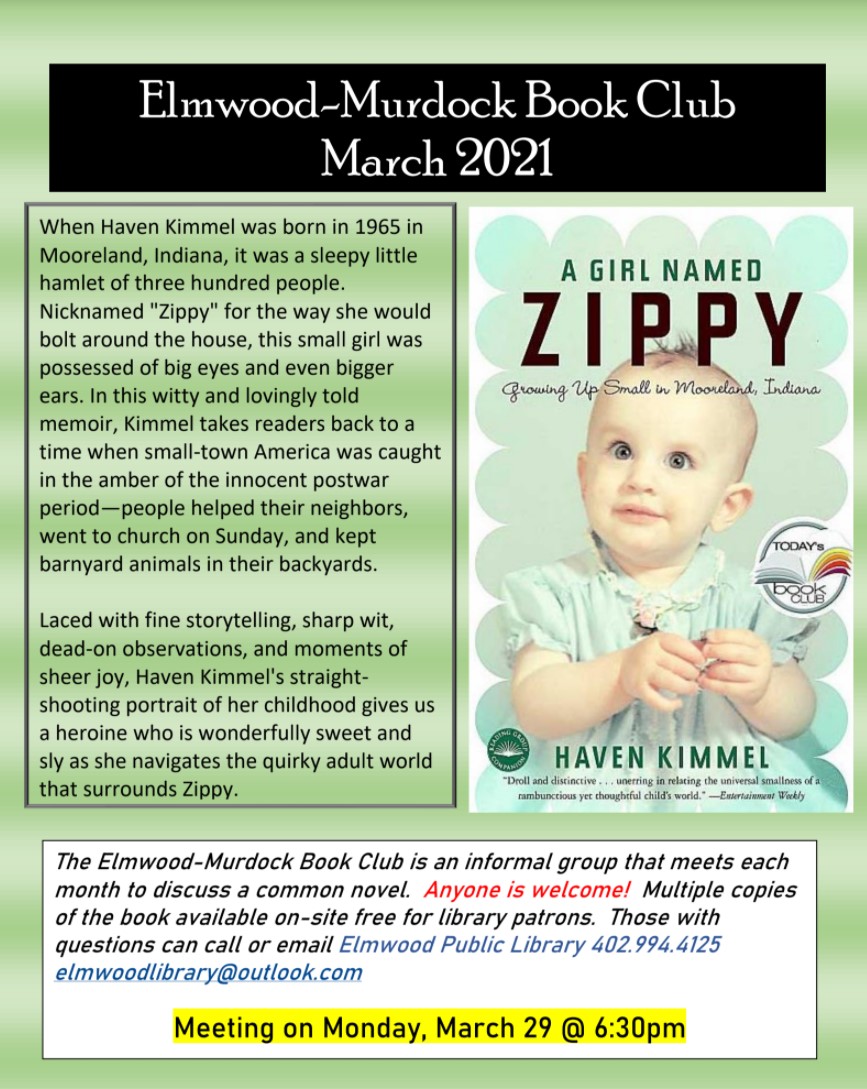 Elmwood Library book of the month March