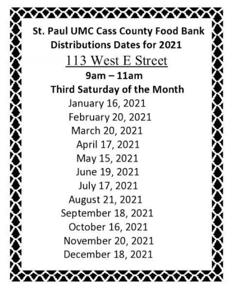 St Paul UMC Cass County Food Bank