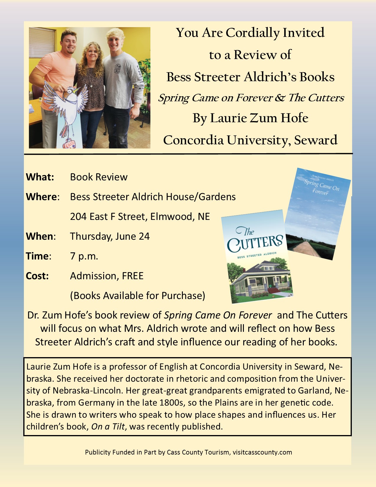 Bess Streeter Aldrich Book Club