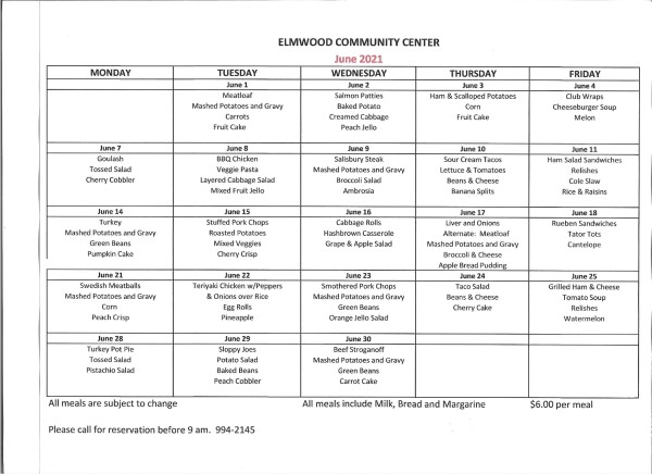 community center menu june 2021SM