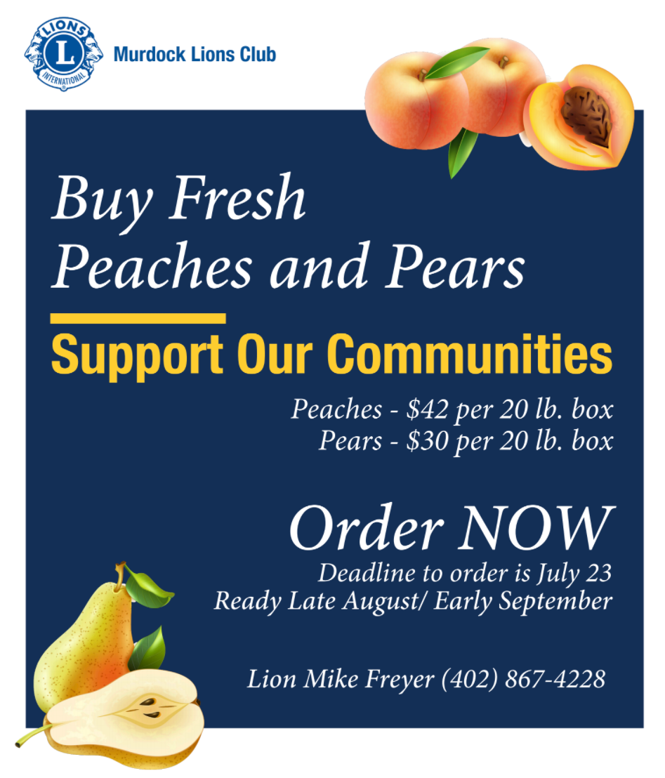 murdock lions club peaches pears