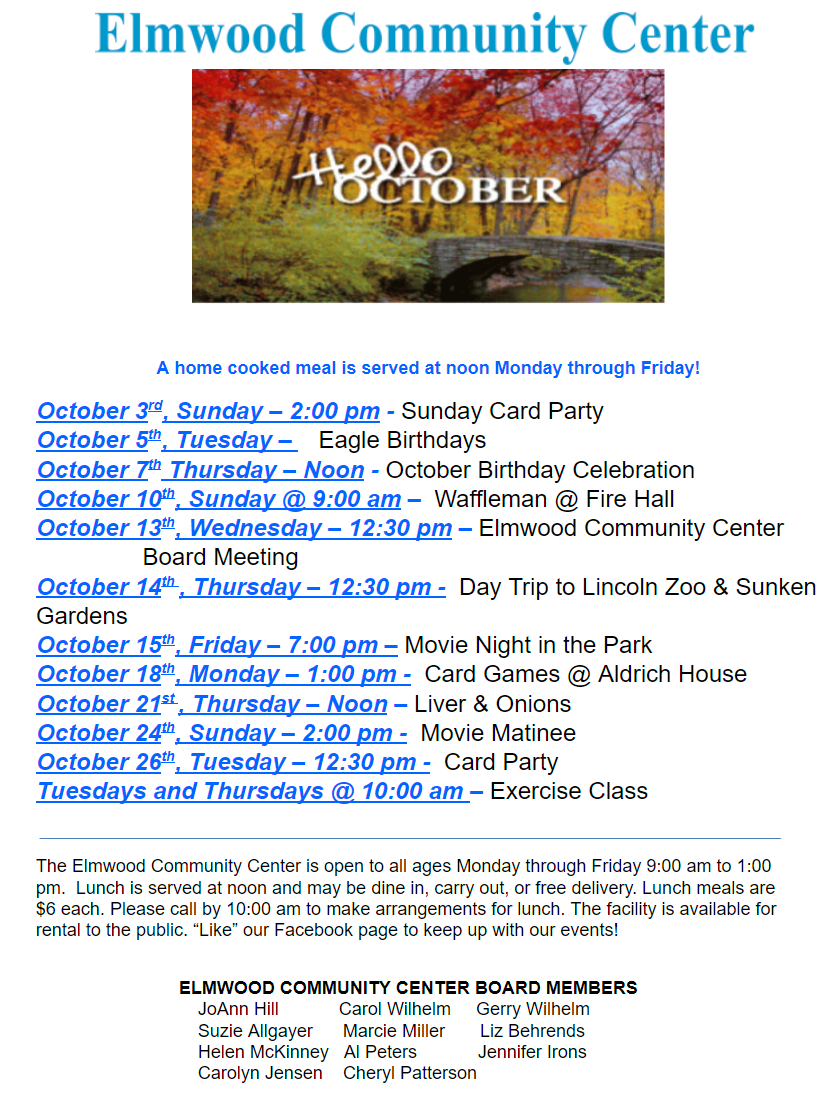 community center OCt 2021