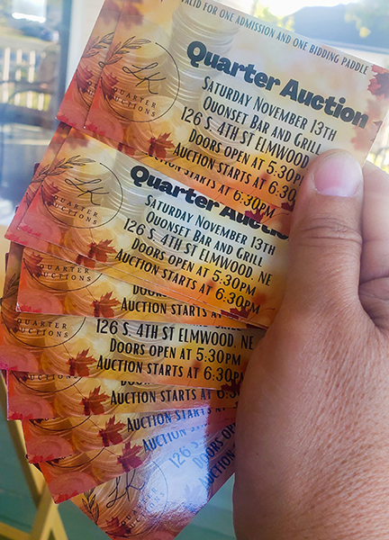 quarter auction tickets
