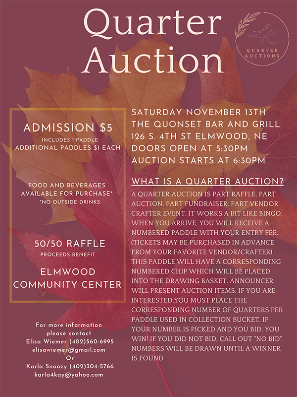 Quarter AuctionOfficial Flyer complete