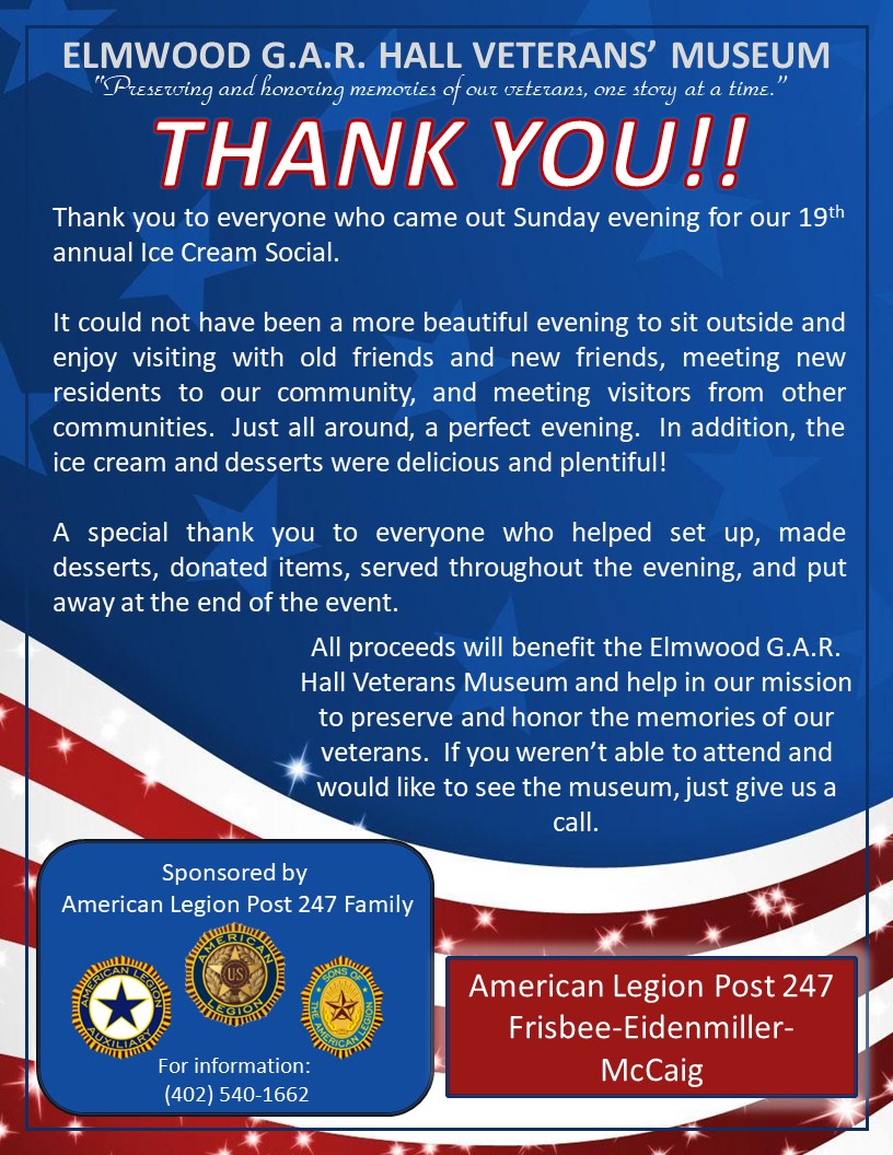 2022 Ice Cream Social Thank You