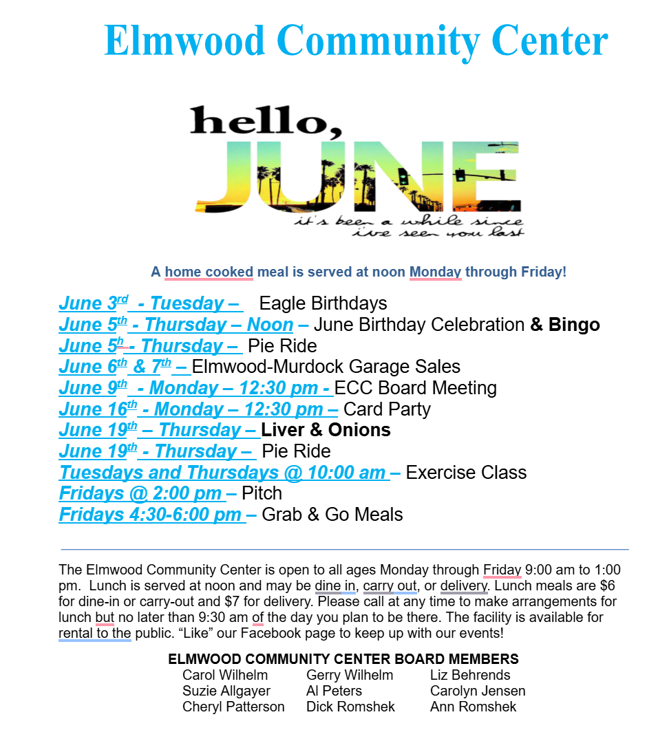 Elmwood Calender 062025
