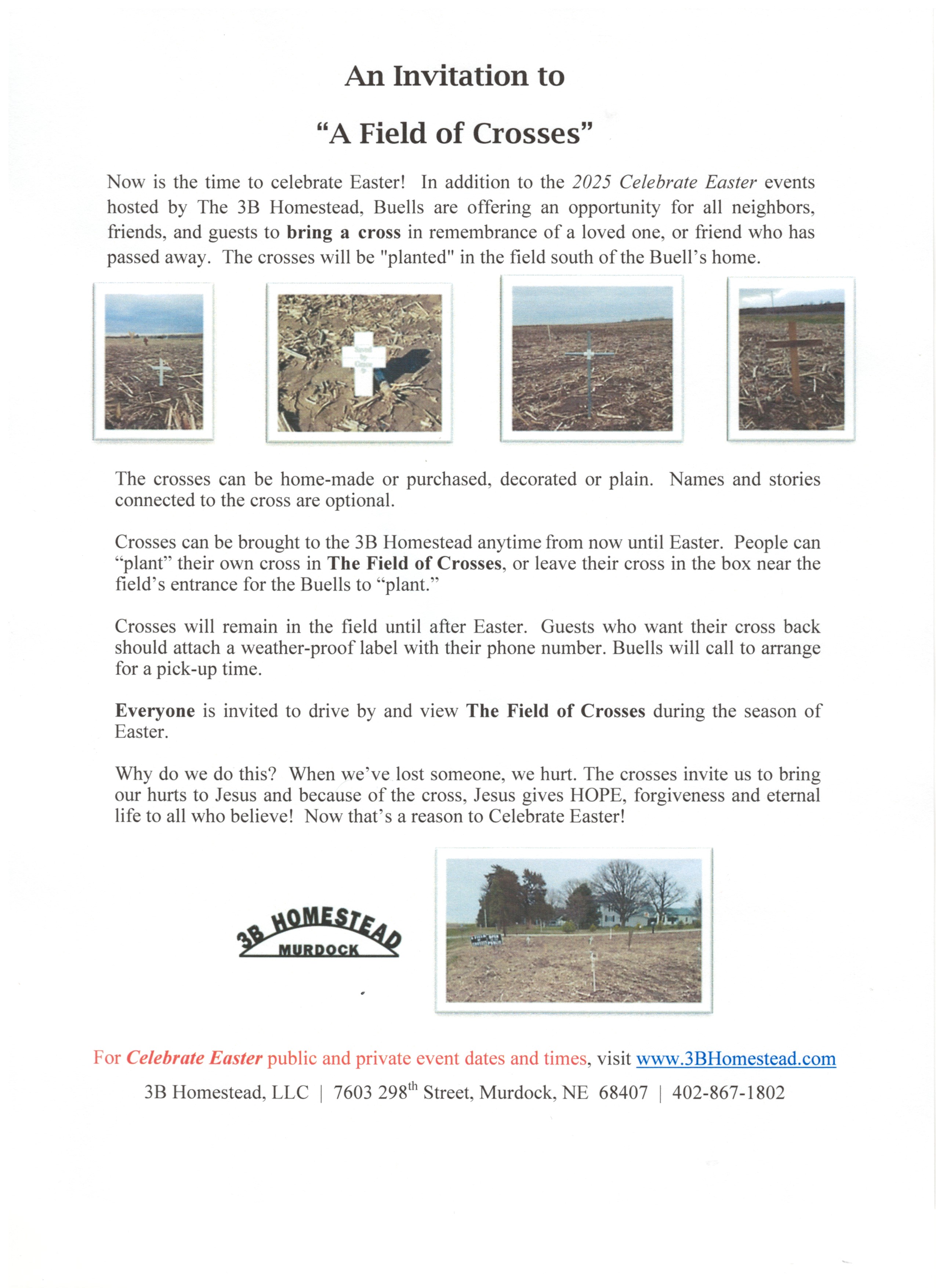 Field of Crosses at The 3B Homestead