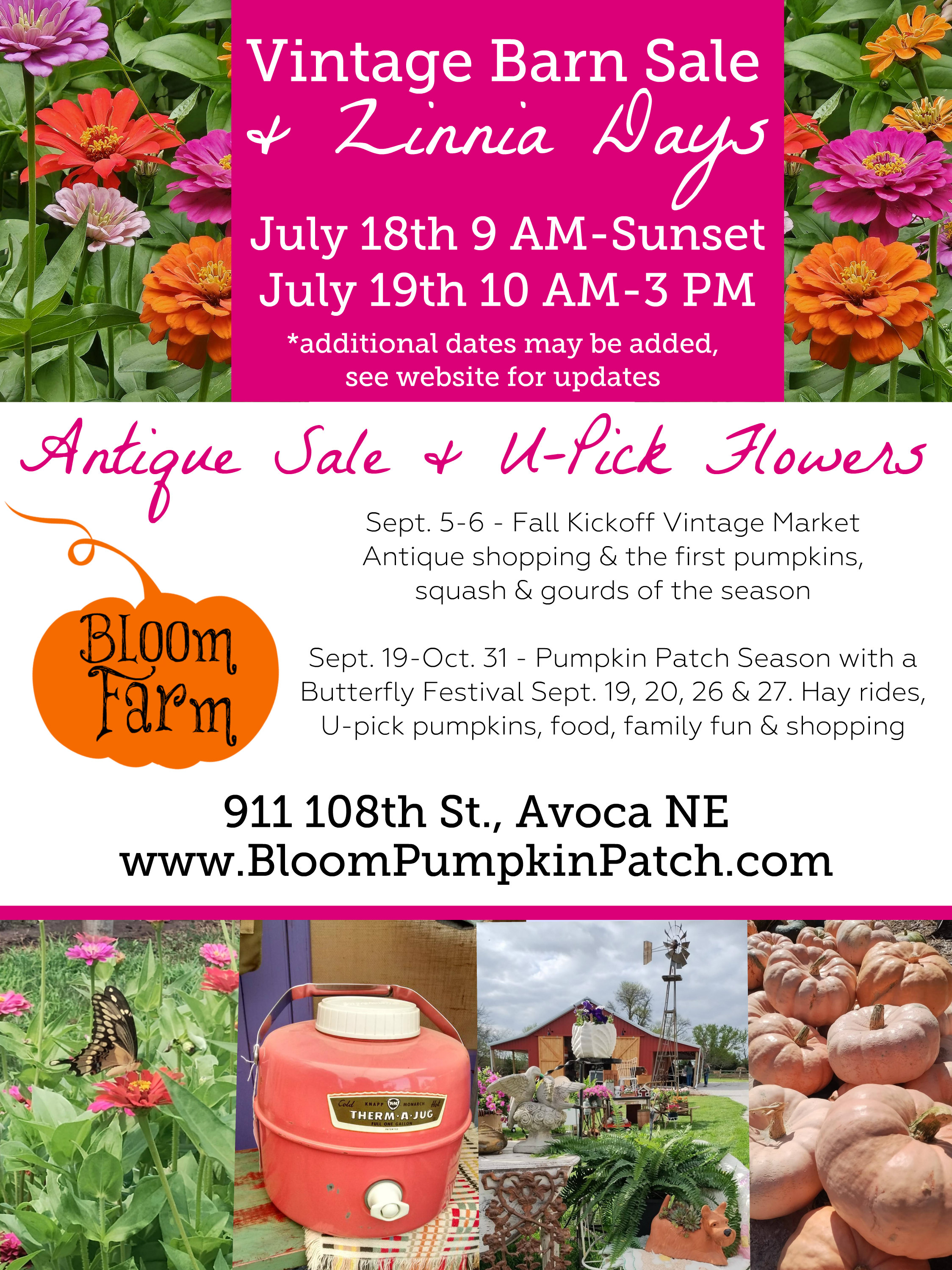 26 Zinnia Days flyer