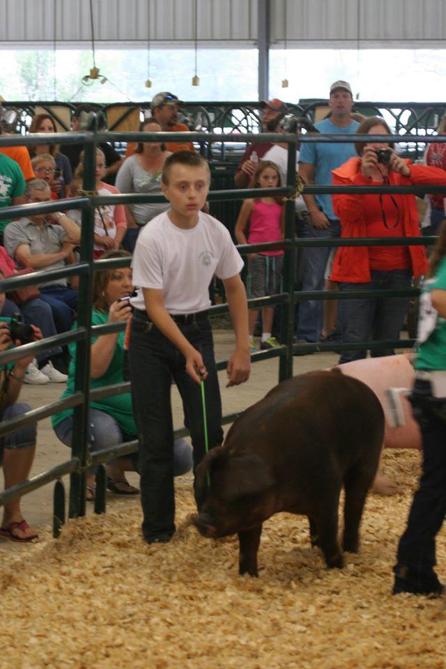 Spencer and pig