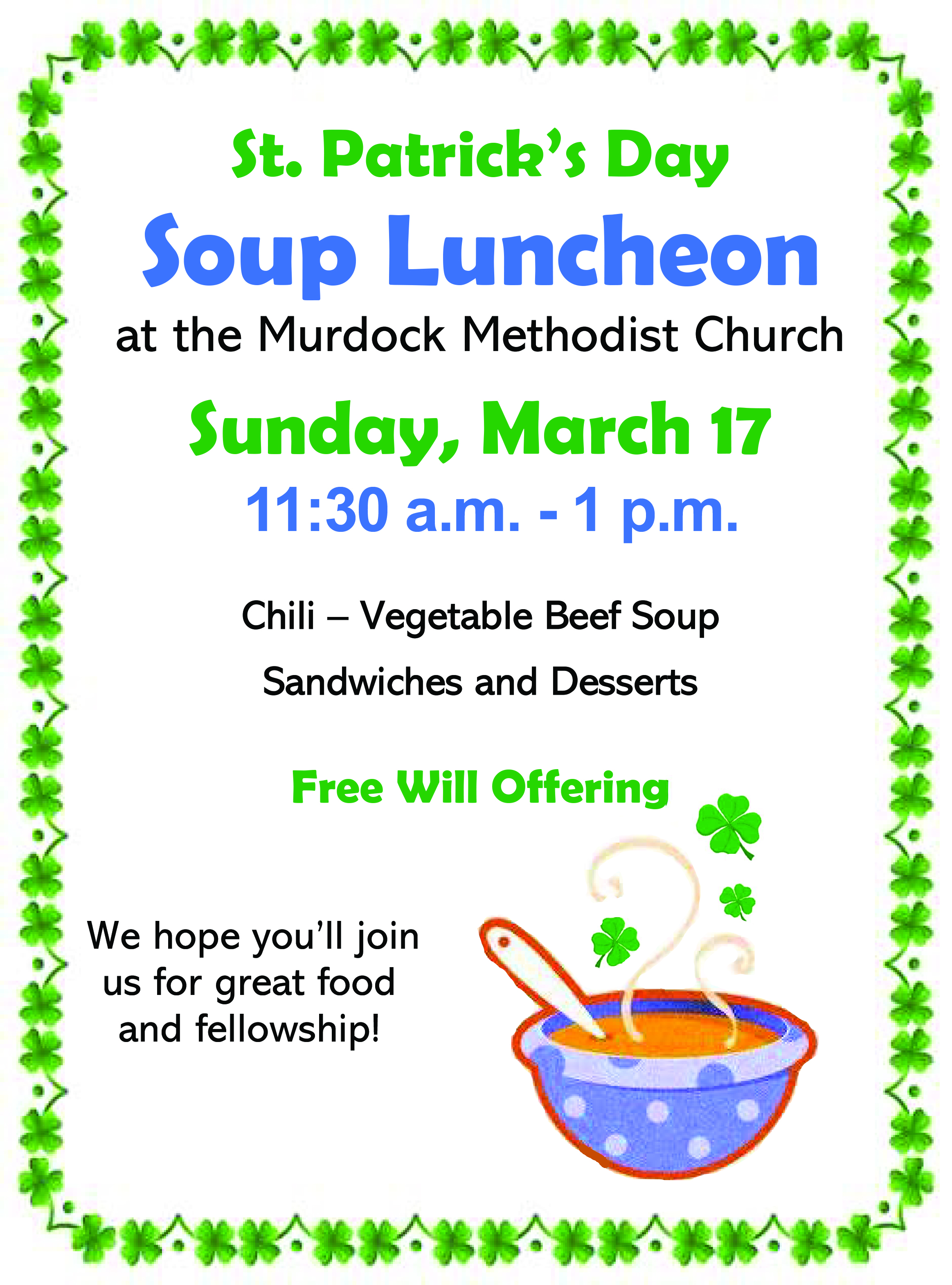 Soup Luncheon Flyer