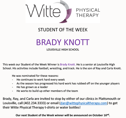 Student of the Week Selection 1