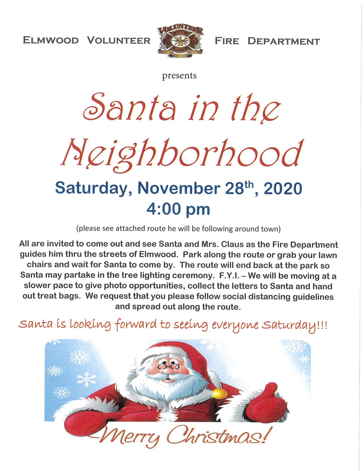 Santa in Neighborhood