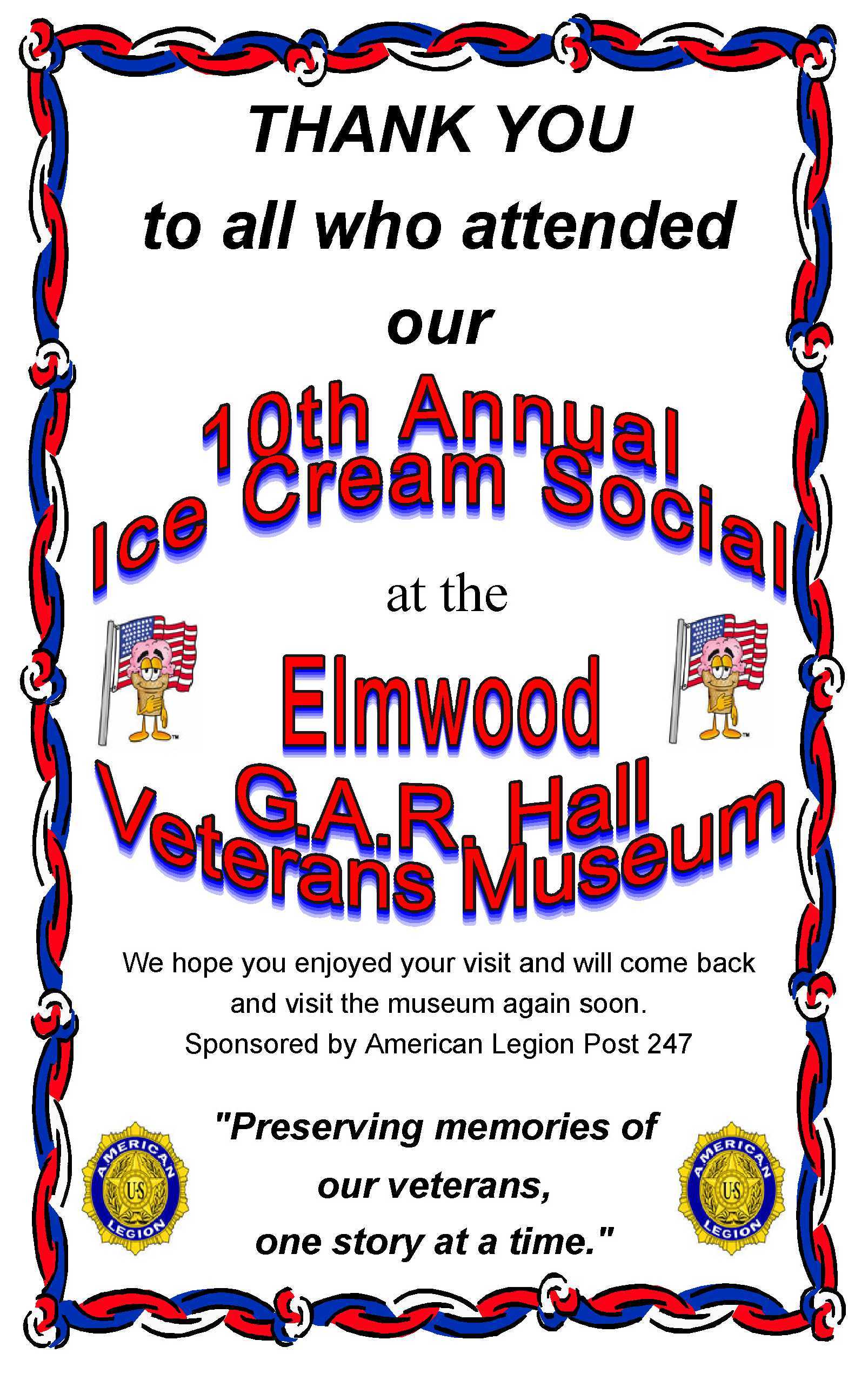 2013 Ice Cream Social Half-page thank you