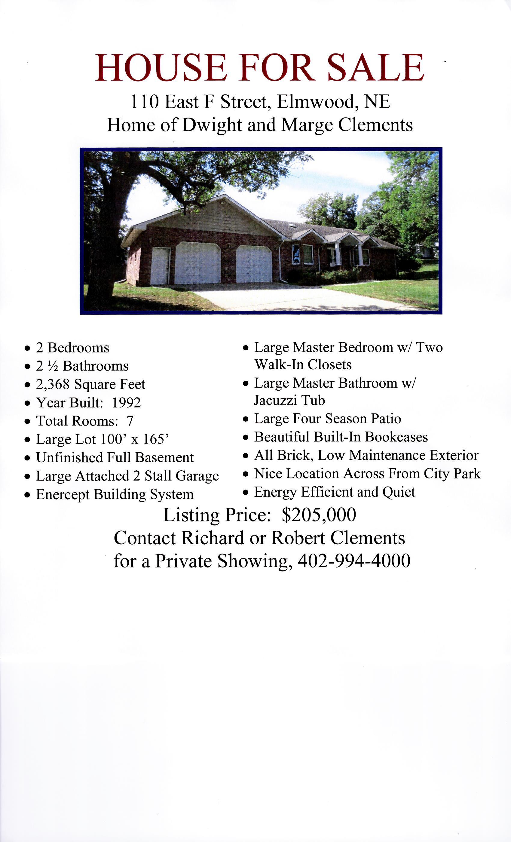 110 East F St Elmwood NE 001