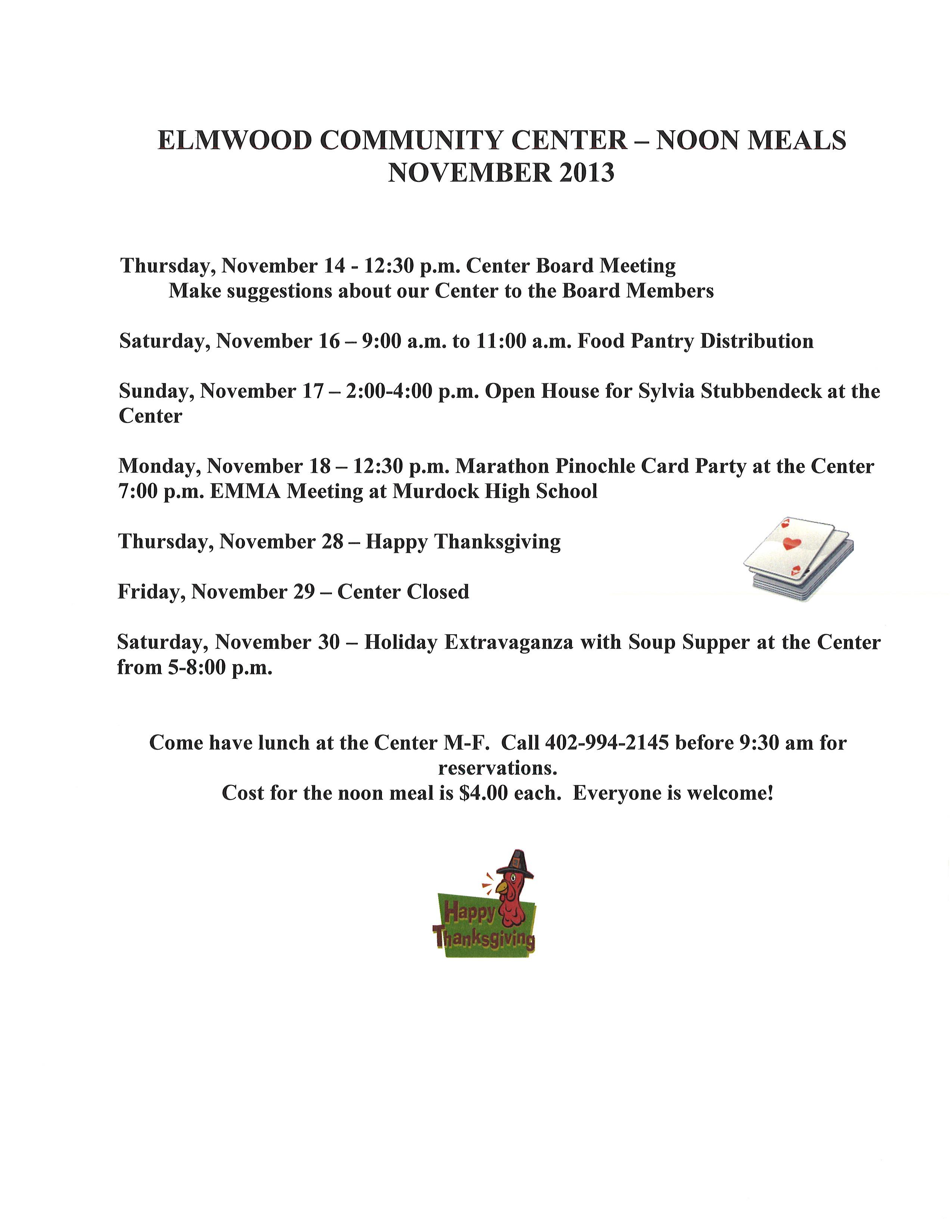 ECC Nov Schedule
