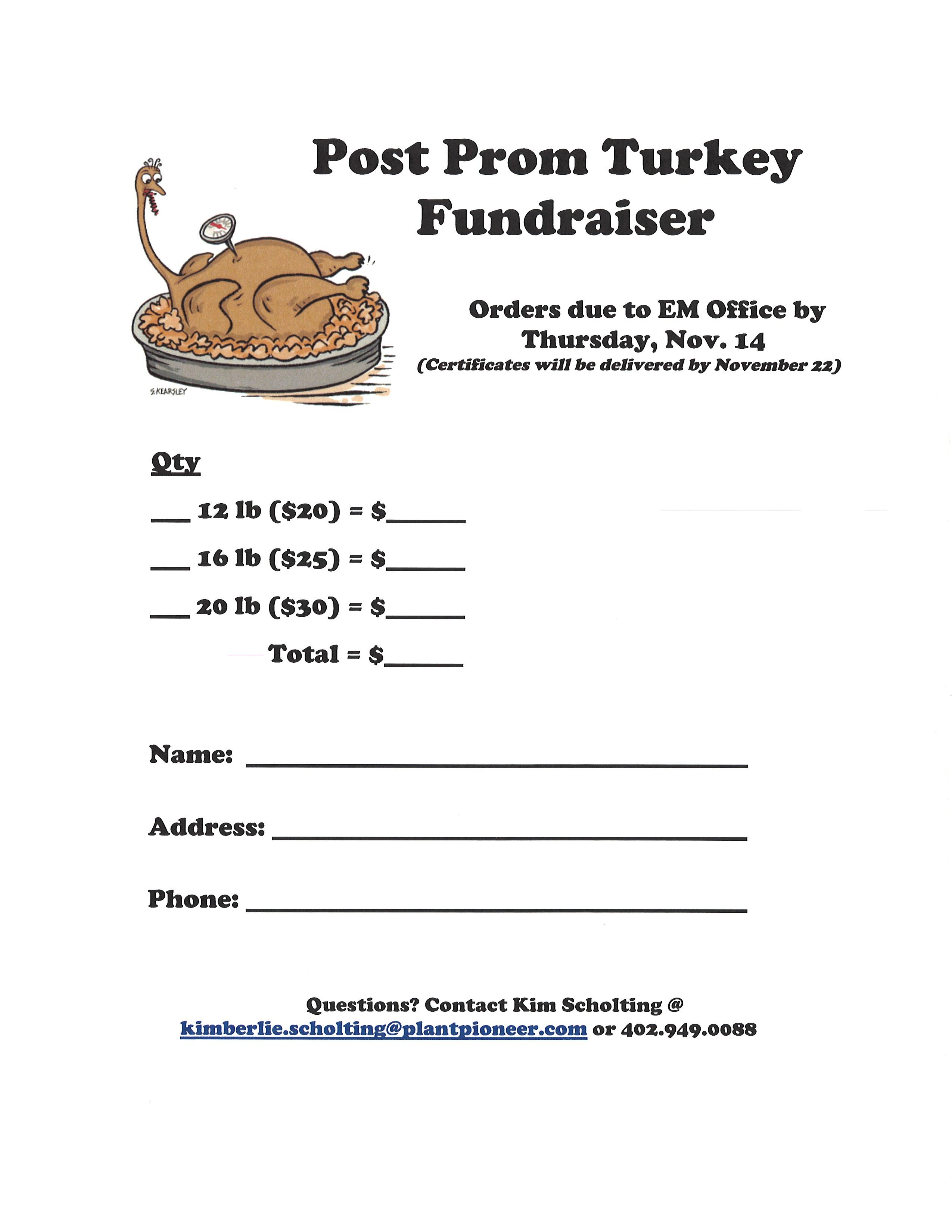 Turkeys order form